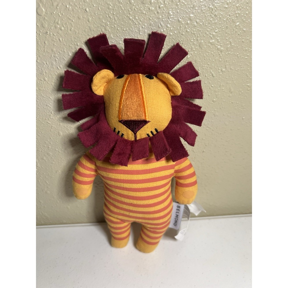 Belmond Lion Plush Stuffed Animal yellow orange striped soft toy